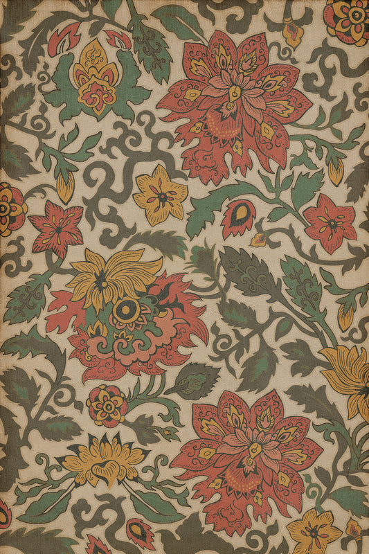 Vintage Vinyl Rug - Pattern 71 - Pacific Ring of Fire
