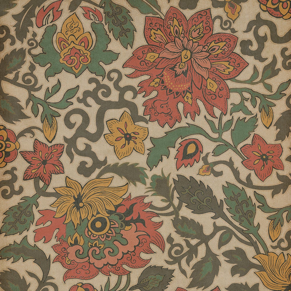 Vintage Vinyl Rug - Pattern 71 - Pacific Ring of Fire