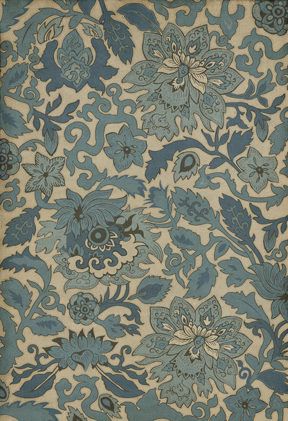 Vintage Vinyl Rug - Pattern 71 - Sea of Okhotsk