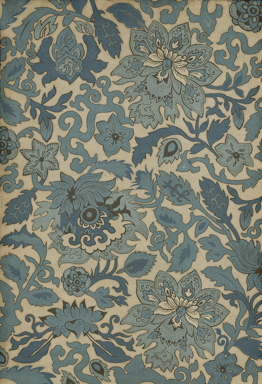 Vintage Vinyl Rug - Pattern 71 - Sea of Okhotsk