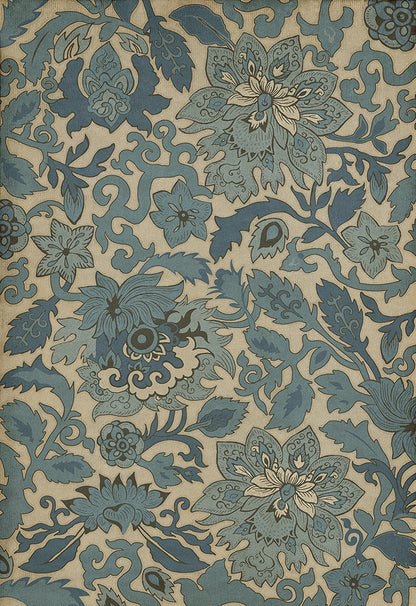 Vintage Vinyl Rug - Pattern 71 - Sea of Okhotsk