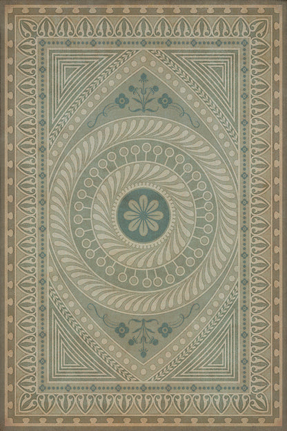 Vintage Vinyl Rug - Pattern 75 - Think as a Mortal