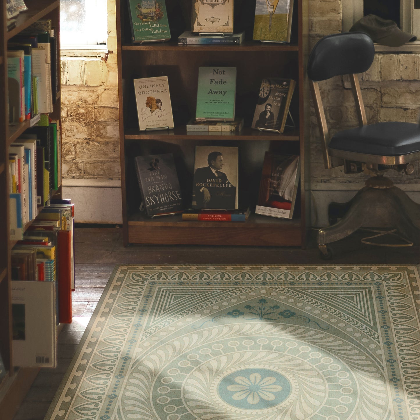 Vintage Vinyl Rug - Pattern 75 - Think as a Mortal