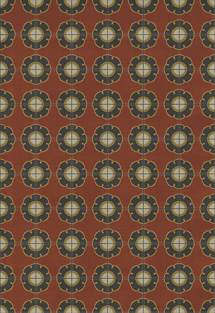Vintage Vinyl Rug - Pattern 78 - Cabaret