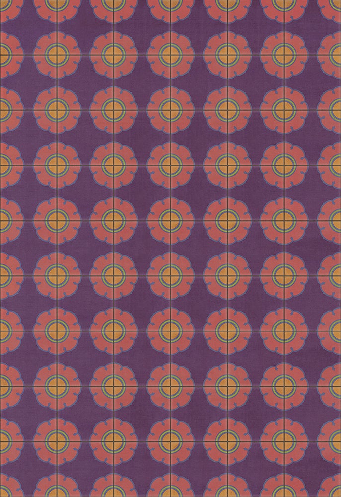 Vintage Vinyl Rug - Pattern 78 - Tutti Frutti