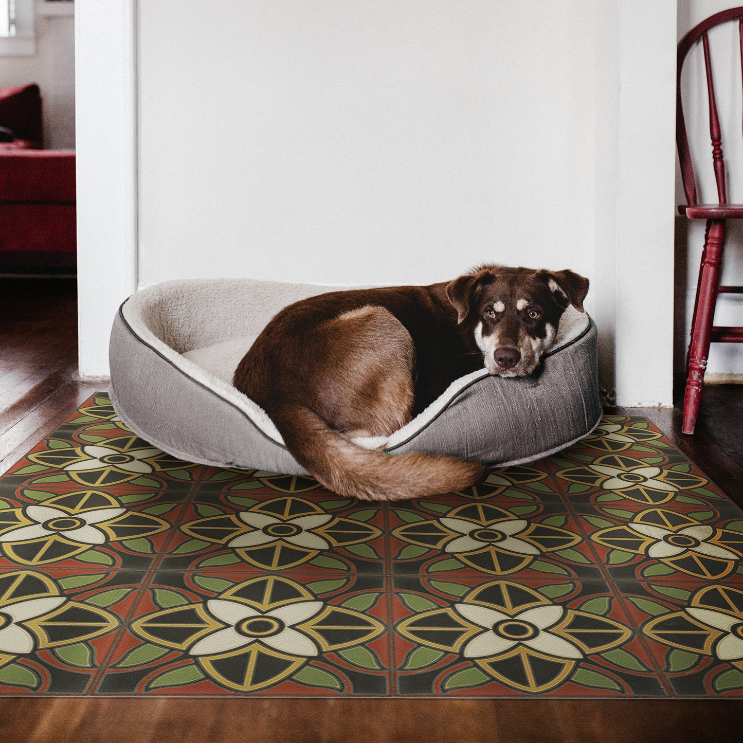 Vintage Vinyl Rug - Pattern 80 - Sophia Loren