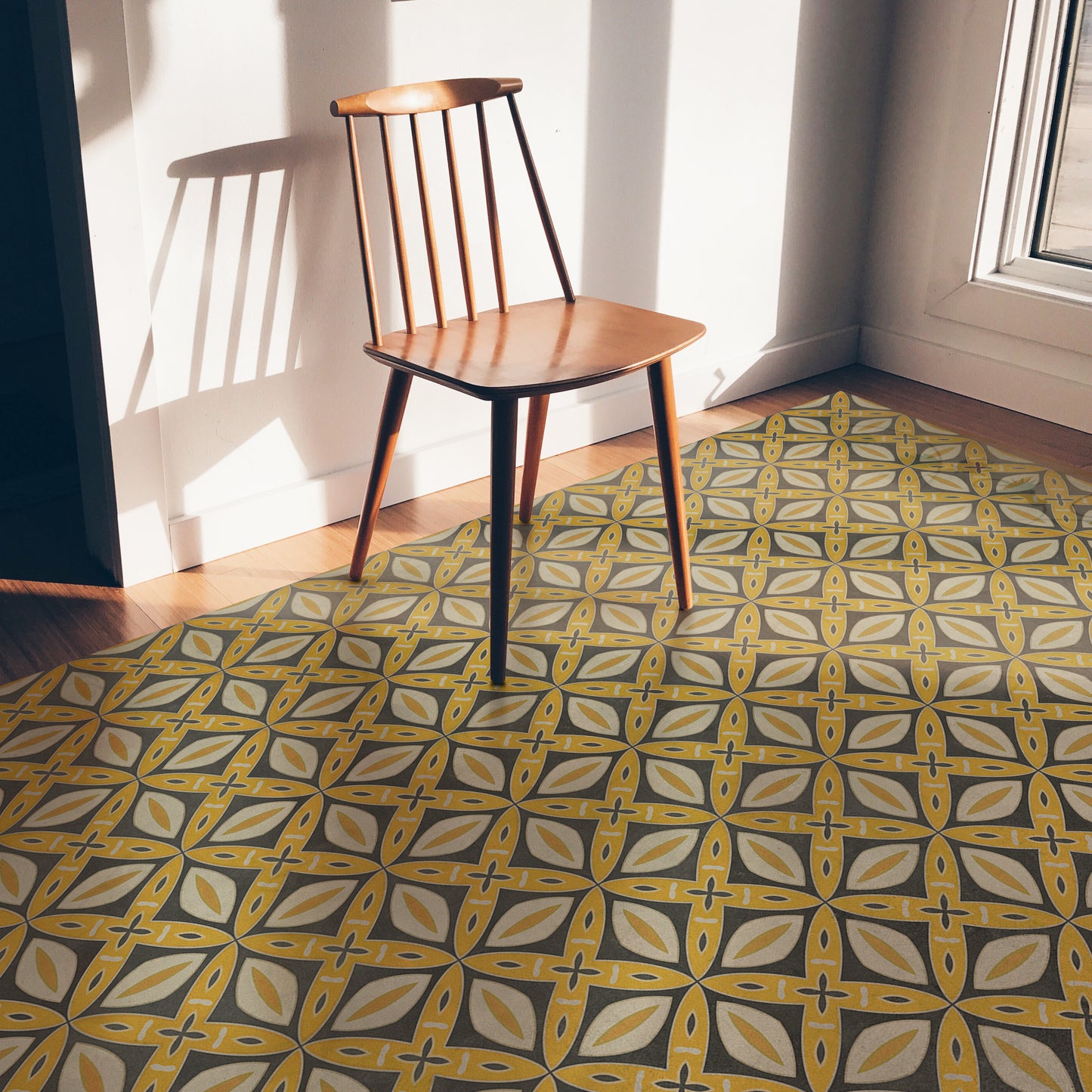 Vintage Vinyl Rug - Pattern 82 - Canary Robb