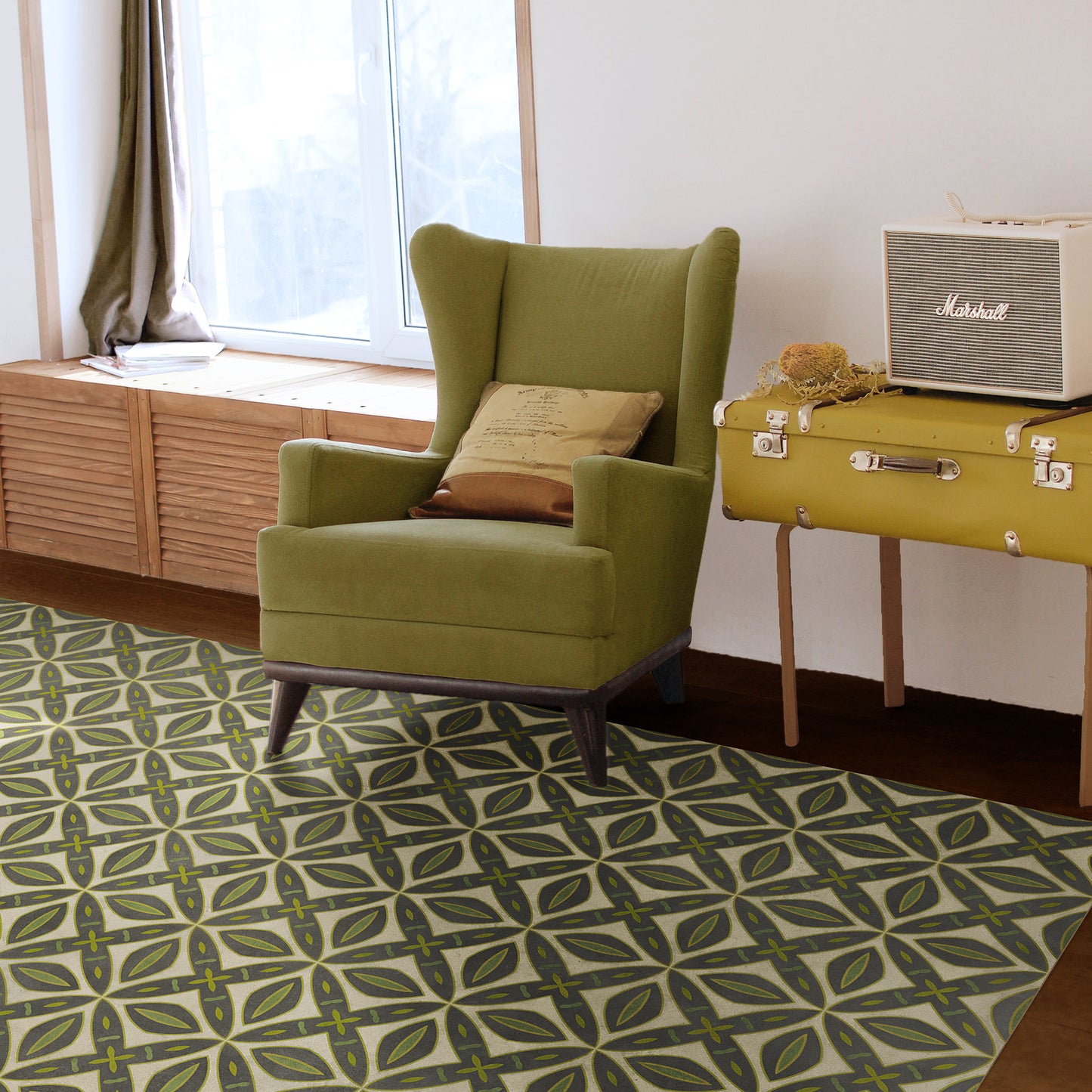 Vintage Vinyl Rug - Pattern 82 - Smee