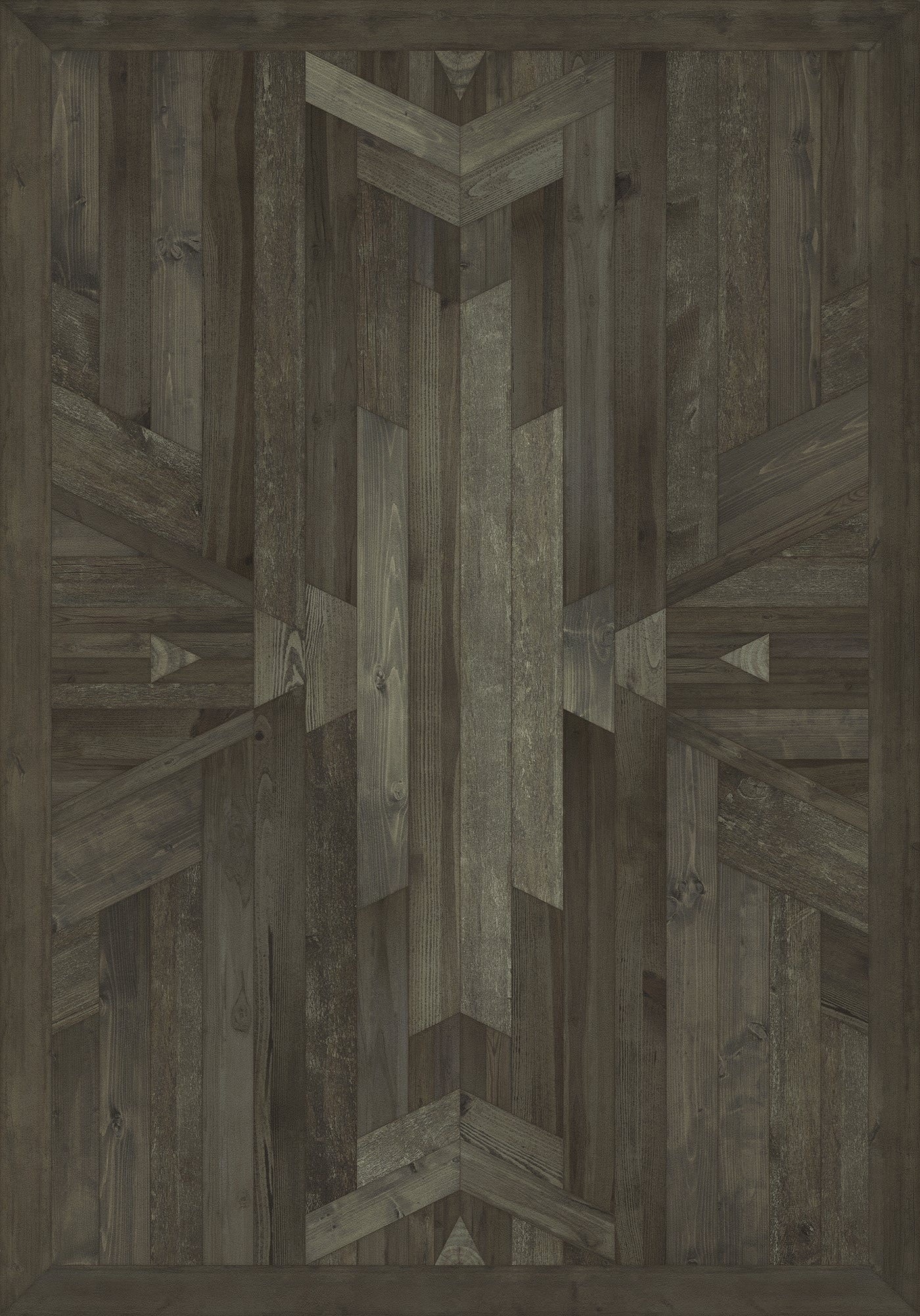 Vintage Vinyl Rug - Native - Black Hawk