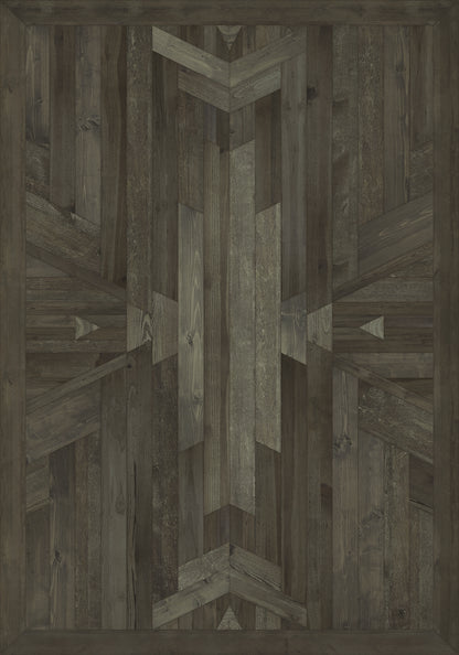 Vintage Vinyl Rug - Native - Black Hawk