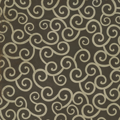 Vintage Vinyl Rug - Pattern 4 - It was a Dark and Stormy Night