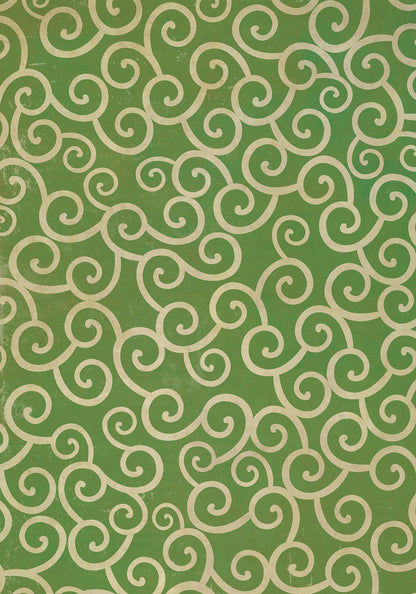 Vintage Vinyl Rug - Pattern 4 - The Sea of Green
