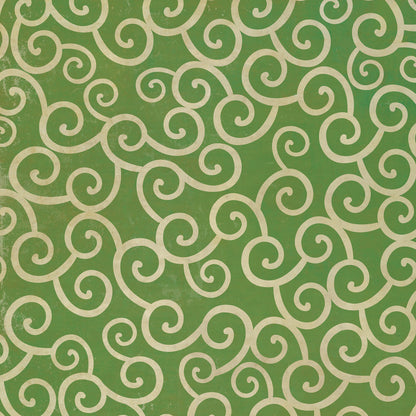 Vintage Vinyl Rug - Pattern 4 - The Sea of Green