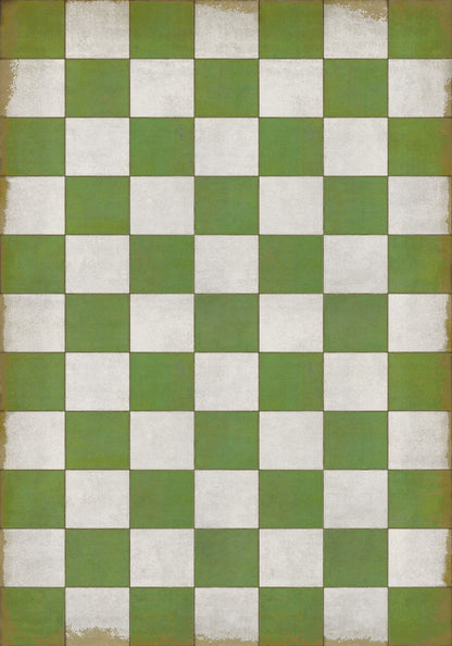 Vintage Vinyl Rug - Pattern 7 - Check Please