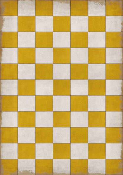 Vintage Vinyl Rug - Pattern 7 - Check Yourself