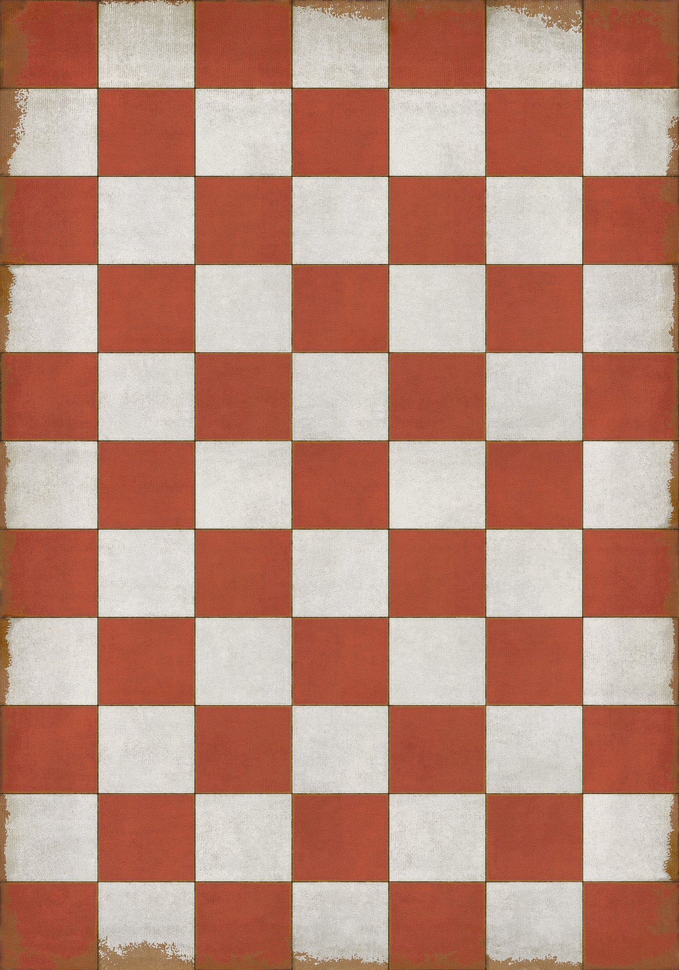 Vintage Vinyl Rug - Pattern 7 - Checked Out