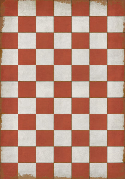 Vintage Vinyl Rug - Pattern 7 - Checked Out