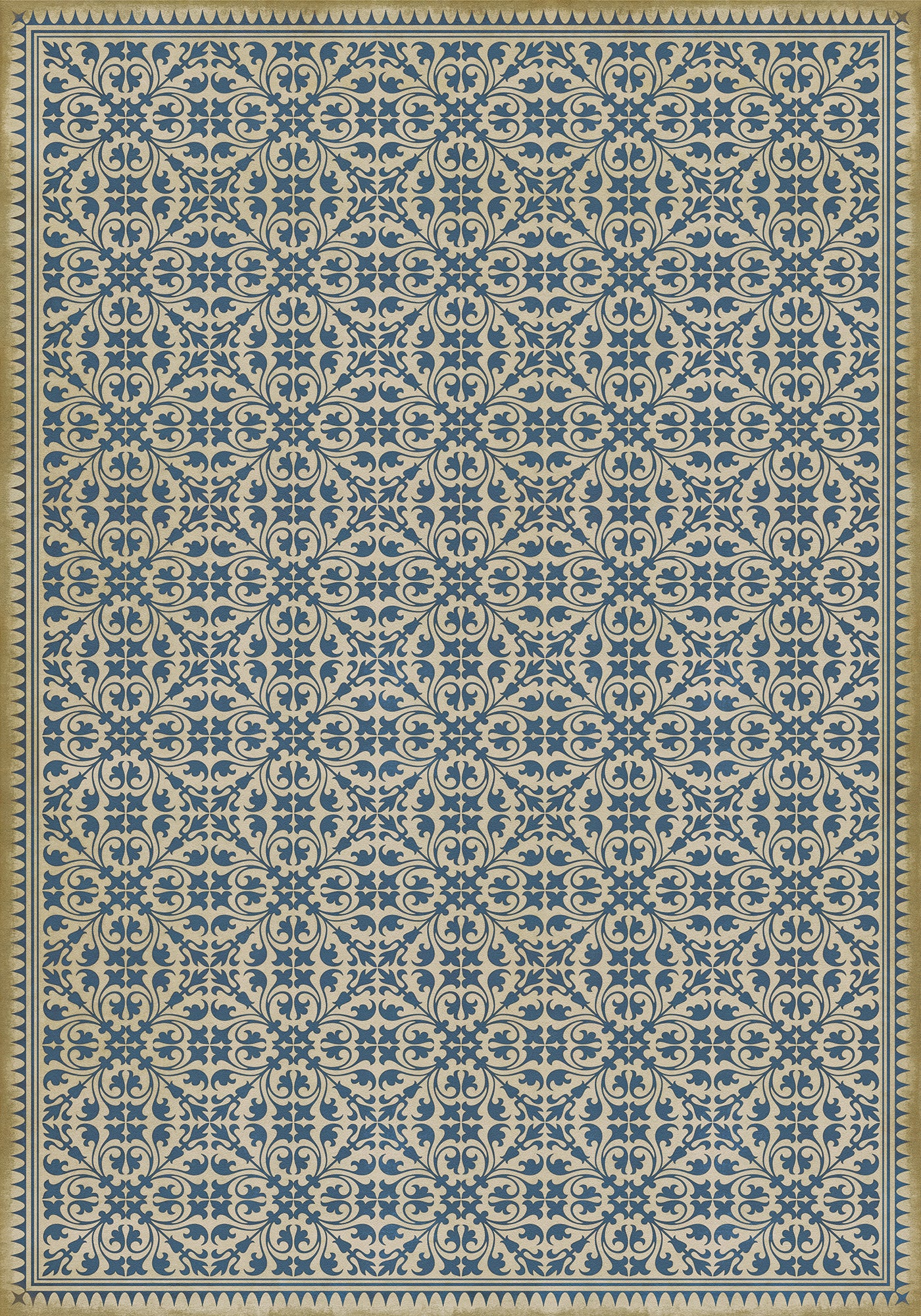 Vintage Vinyl Rug - Pattern 21 - Mad Hatter Tea Party