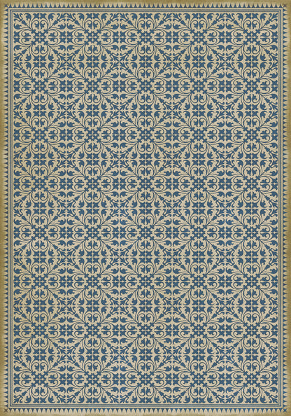 Vintage Vinyl Rug - Pattern 21 - Mad Hatter Tea Party
