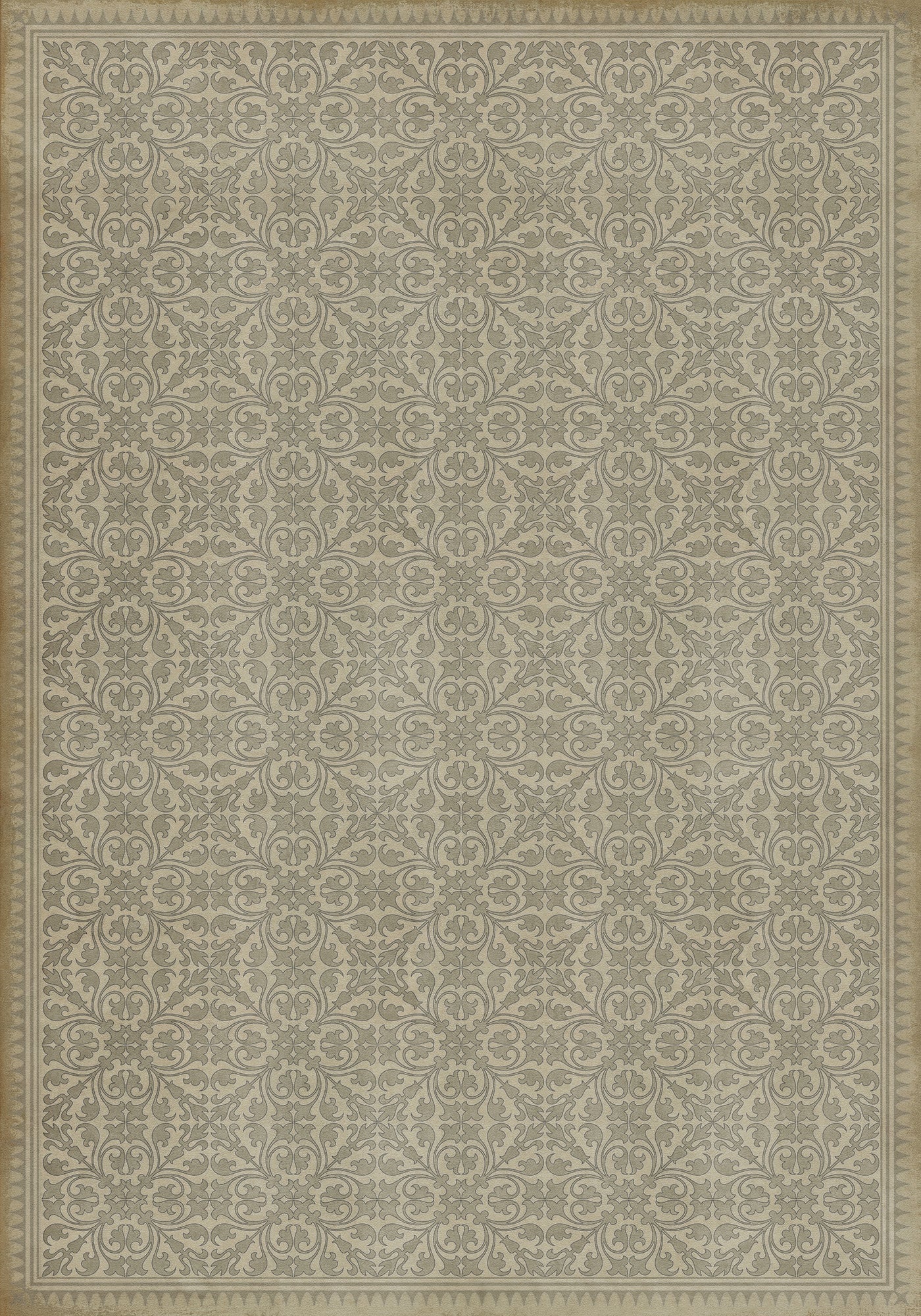 Vintage Vinyl Rug - Pattern 21 - the White Rabbit