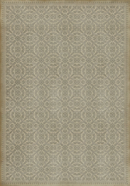 Vintage Vinyl Rug - Pattern 21 - the White Rabbit