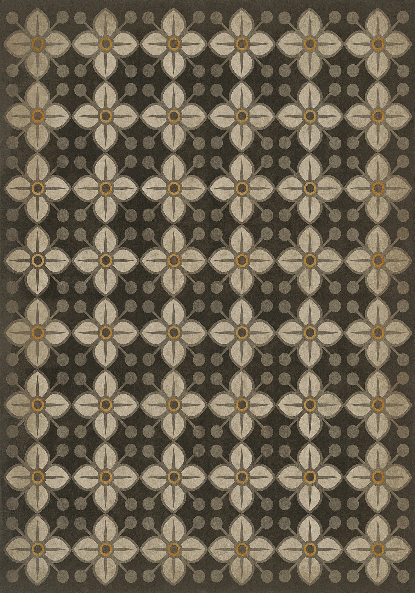 Vintage Vinyl Rug - Pattern 32 - Daffodils