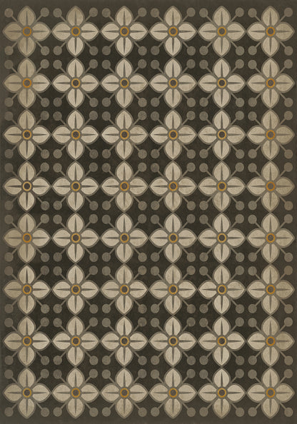 Vintage Vinyl Rug - Pattern 32 - Daffodils