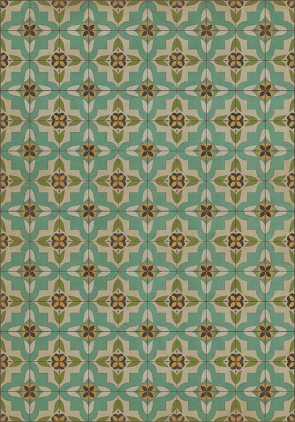 Vintage Vinyl Rug - Pattern 33 - I Am Not a Bumblebee