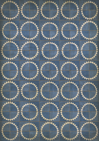 Vintage Vinyl Rug - Pattern 46 - Empty Spaces Between the Stars