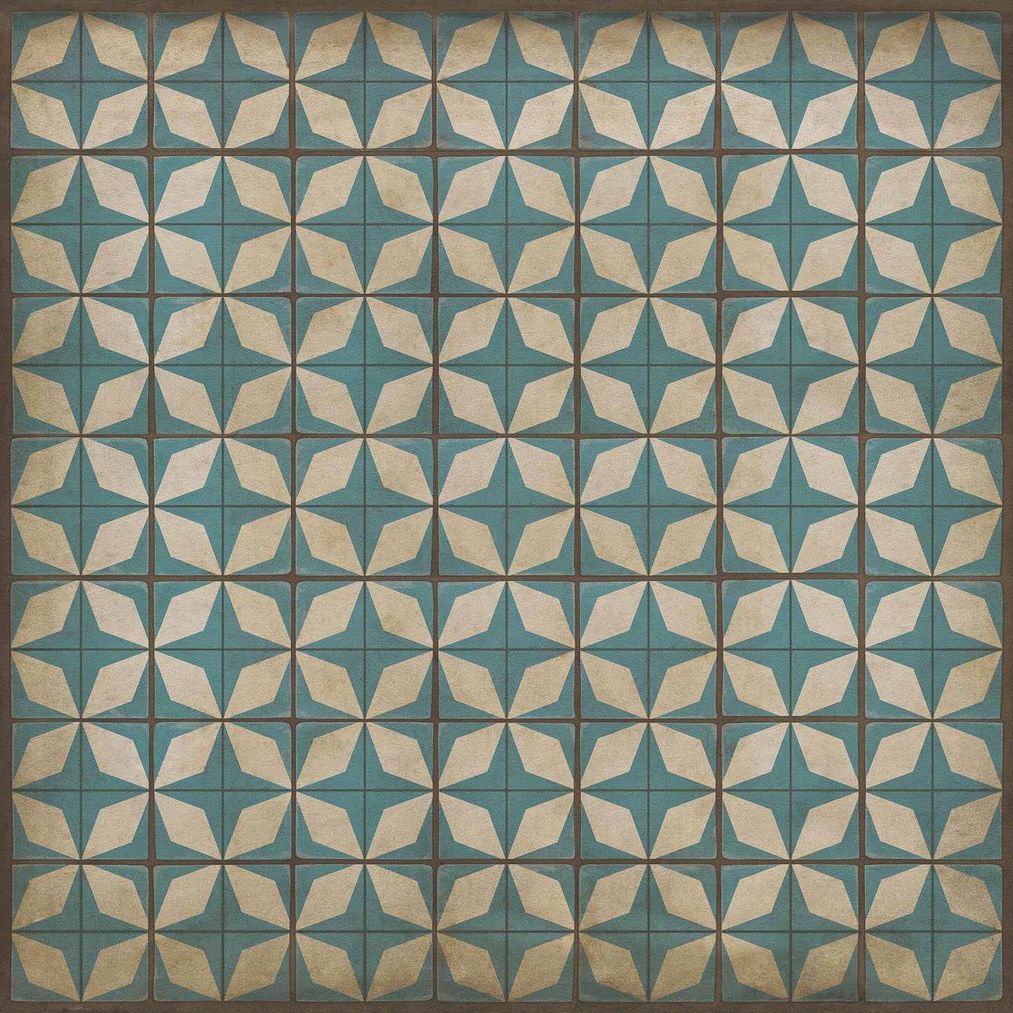 Vintage Vinyl Rug - Pattern 54 - Satellite