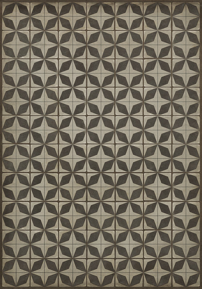 Vintage Vinyl Rug - Pattern 54 - Sputnik