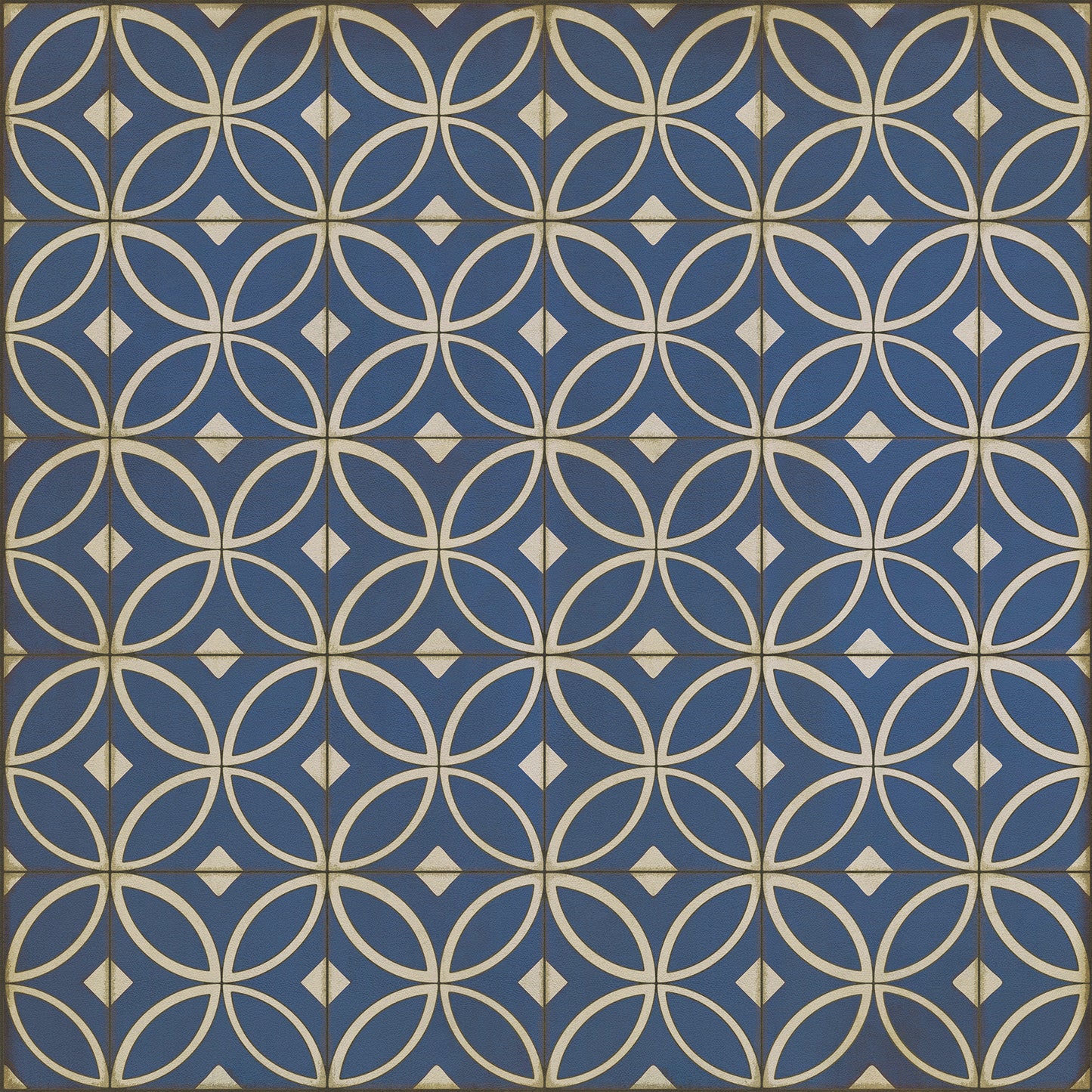 Vintage Vinyl Rug - Pattern 70 - Dress Blues