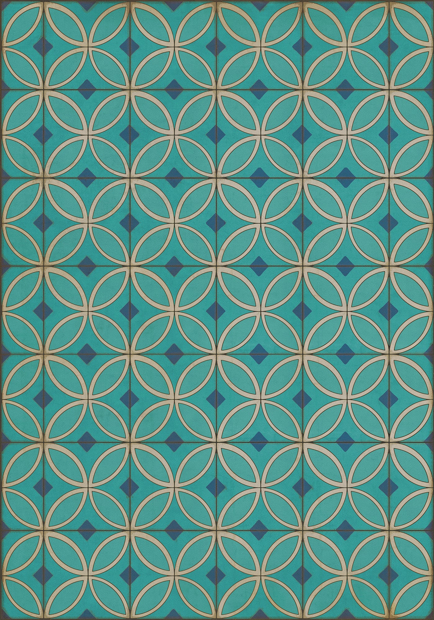 Vintage Vinyl Rug - Pattern 70 - Echoes From the Bells