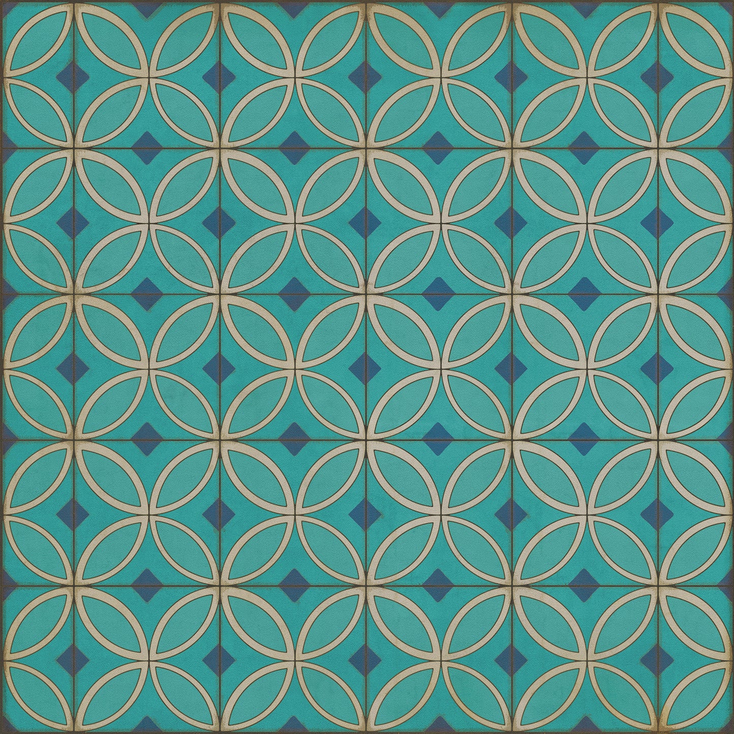 Vintage Vinyl Rug - Pattern 70 - Echoes From the Bells