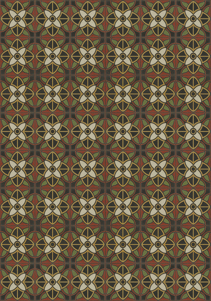 Vintage Vinyl Rug - Pattern 80 - Sophia Loren