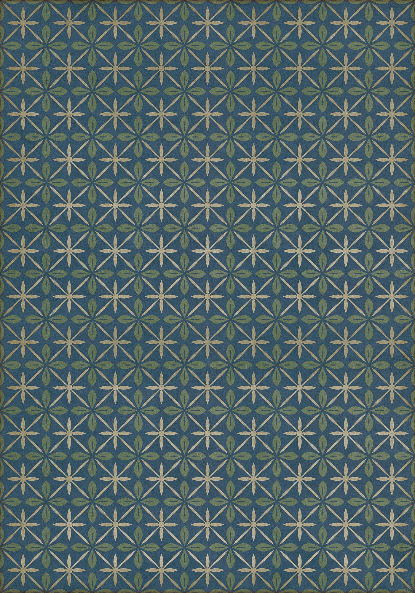 Vintage Vinyl Rug - Pattern 81 - Blue Moon Drive In