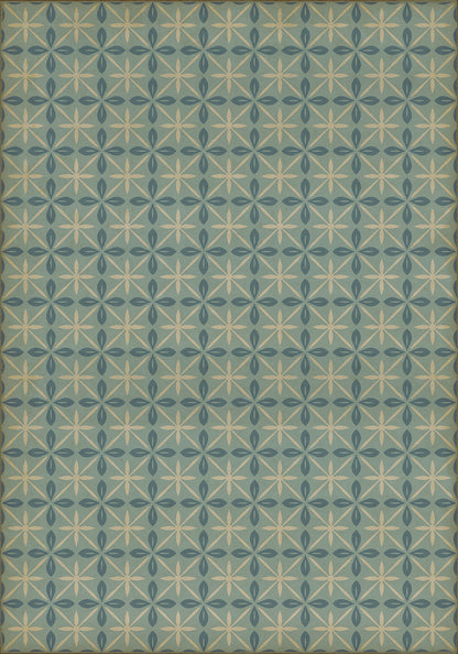 Vintage Vinyl Rug - Pattern 81 - Skyside Diner