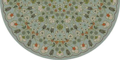 Vintage Vinyl Rug - Arabesque Bloom