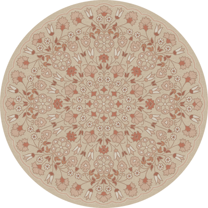 Vintage Vinyl Rug - Arabesque Bloom