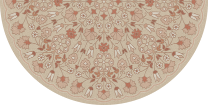 Vintage Vinyl Rug - Arabesque Bloom