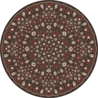 Vintage Vinyl Rug - Arabesque Bloom