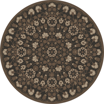 Vintage Vinyl Rug - Arabesque Bloom