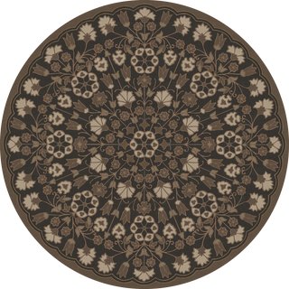 Vintage Vinyl Rug - Arabesque Bloom - Earth and Ember