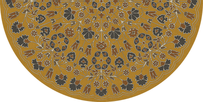 Vintage Vinyl Rug - Arabesque Bloom