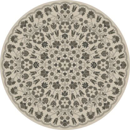 Vintage Vinyl Rug - Arabesque Bloom