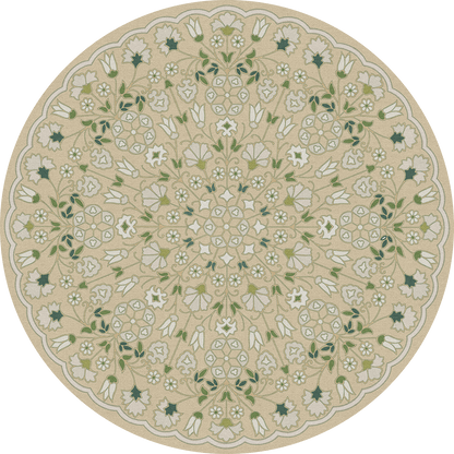 Vintage Vinyl Rug - Arabesque Bloom