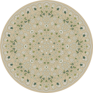 Vintage Vinyl Rug - Arabesque Bloom - Herbarium