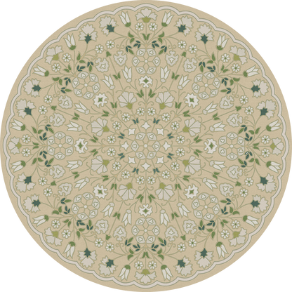 Vintage Vinyl Rug - Arabesque Bloom - Herbarium