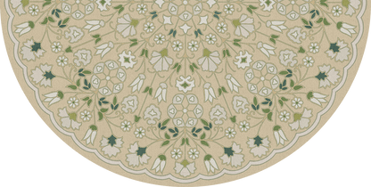 Vintage Vinyl Rug - Arabesque Bloom