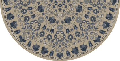 Vintage Vinyl Rug - Arabesque Bloom